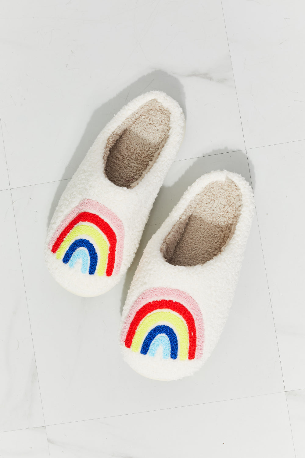 MMShoes Rainbow Plush Slipper-Jewearrings