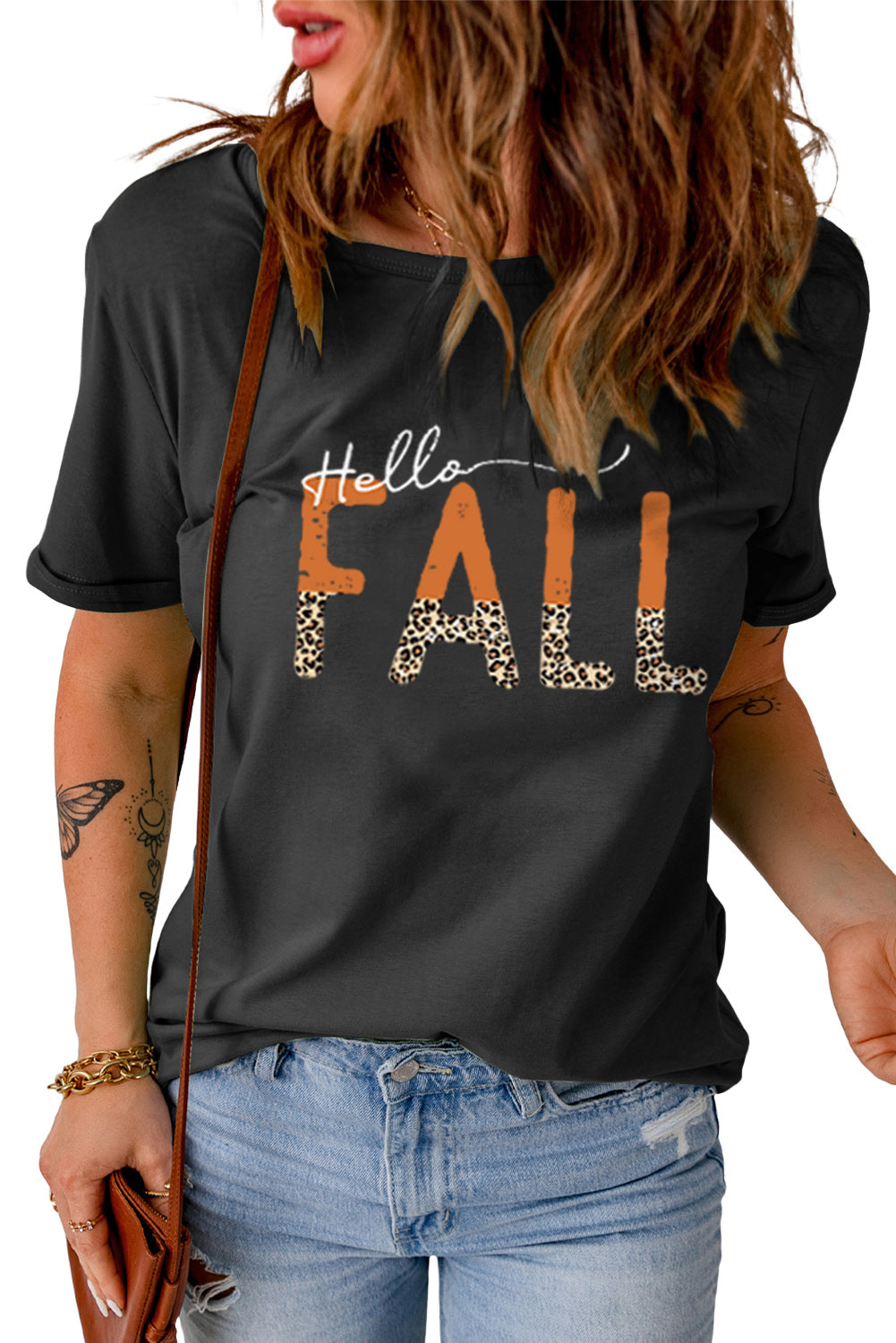 HELLO FALL Graphic Tee-Jewearrings