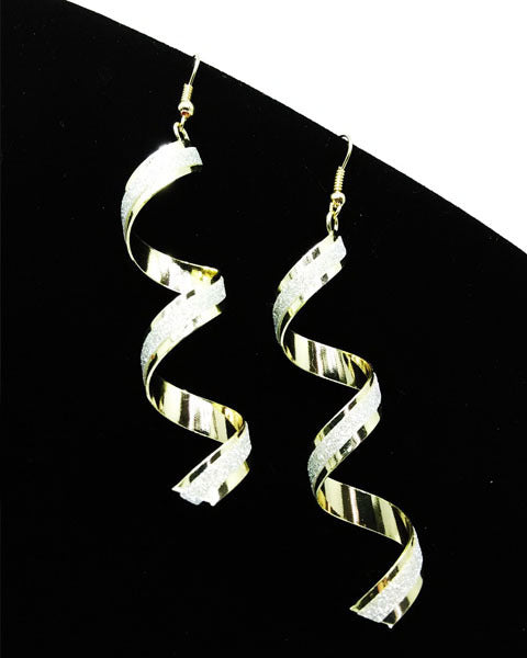 Punk Women Twist Spiral Dangle Earring Lady Girl Charm Jewelry Earrings Valentine's Day Gift Long Earrings EAR-0452-Jewearrings