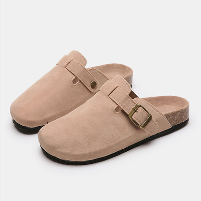 Suede Closed Toe Buckle Slide-Jewearrings