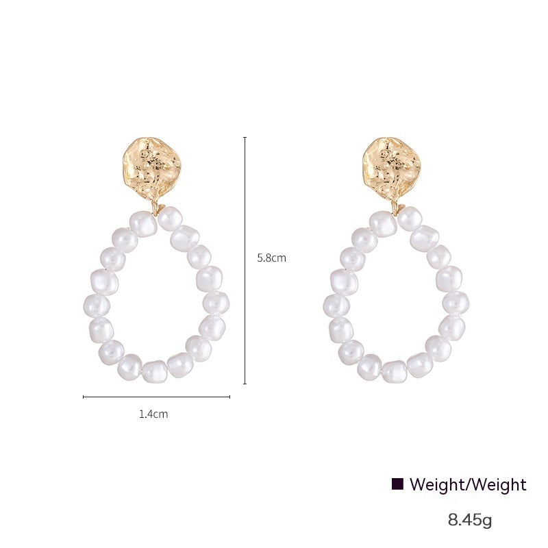 Women's Graceful And Fashionable Pearl Earrings-Jewearrings