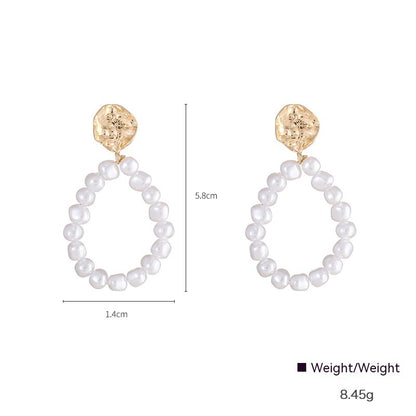 Women's Graceful And Fashionable Pearl Earrings-Jewearrings