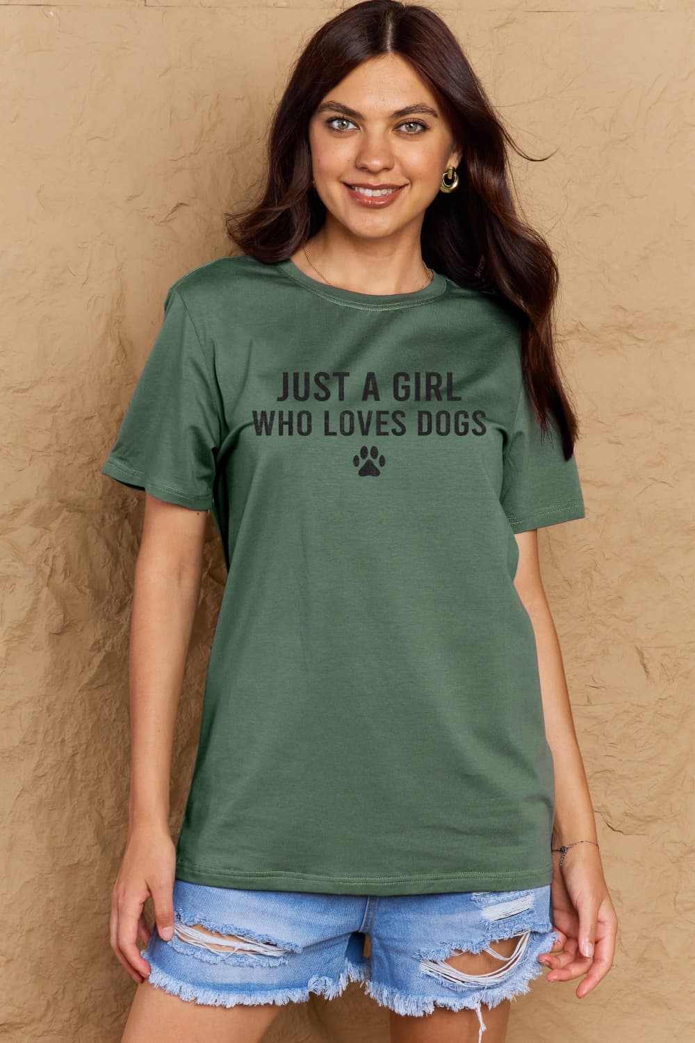 Simply Love Full Size Dog Paw Graphic Cotton T-Shirt-Jewearrings