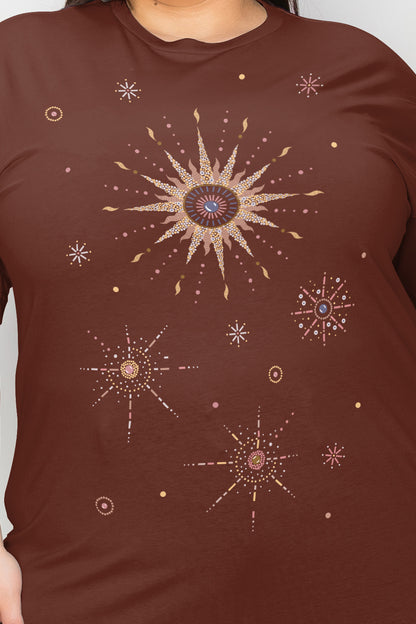 Simply Love Full Size Space Galaxy Constellation Graphic T-Shirt-Jewearrings