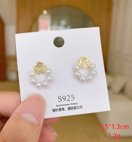 Retro Opal Earrings Korea Dongda Temperament Without Pierced Ears-Jewearrings