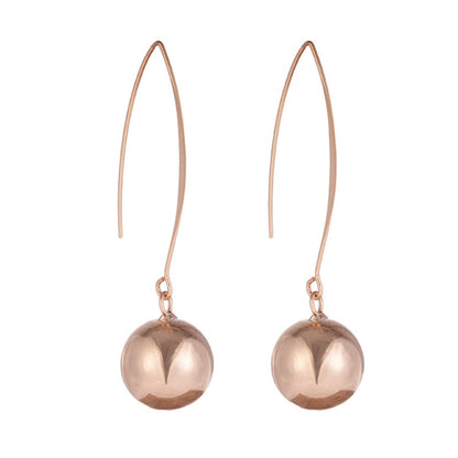 Simple Korean Personality Pearl Geometric Earrings Female Earrings-Jewearrings