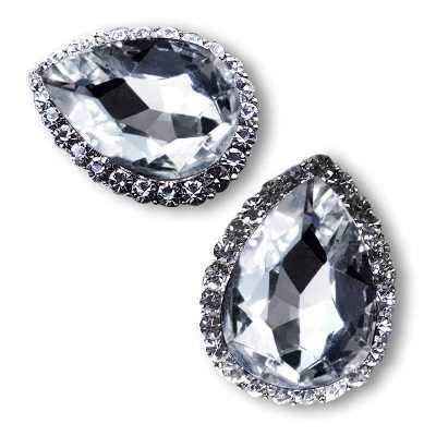 925 earrings retro drop-shaped crystal diamond earrings-Jewearrings