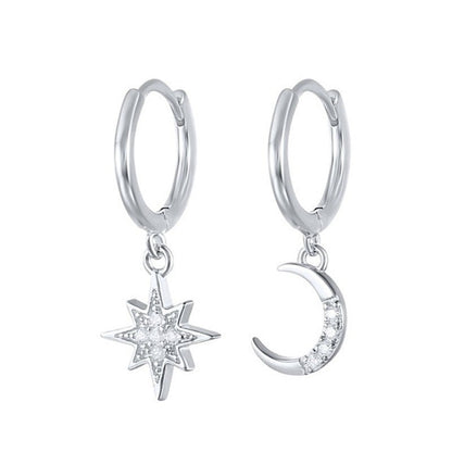 925 silver eyes ear hoop earrings women-Jewearrings