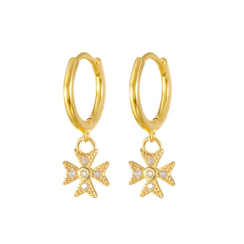 925 silver eyes ear hoop earrings women-Jewearrings