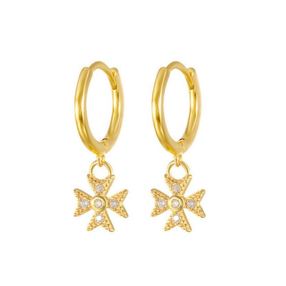 925 silver eyes ear hoop earrings women-Jewearrings