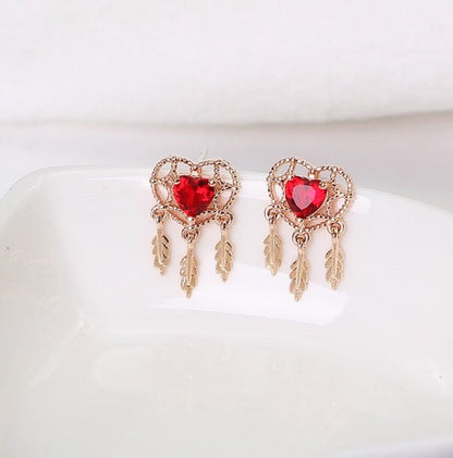 925 silver needle ear nails female temperament Korean personality simple wild zirconia peach heart earrings love girl heart earringsMaterial: Alloy / Silver Plated / Gold Plated Pattern: Love / Water Drop / Bell Style: Japan and South Korea-Jewearrings