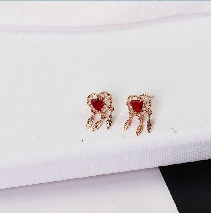 925 silver needle ear nails female temperament Korean personality simple wild zirconia peach heart earrings love girl heart earringsMaterial: Alloy / Silver Plated / Gold Plated Pattern: Love / Water Drop / Bell Style: Japan and South Korea-Jewearrings