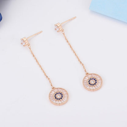 925 Silver Needle Fashion Tassel Long Earrings-Jewearrings