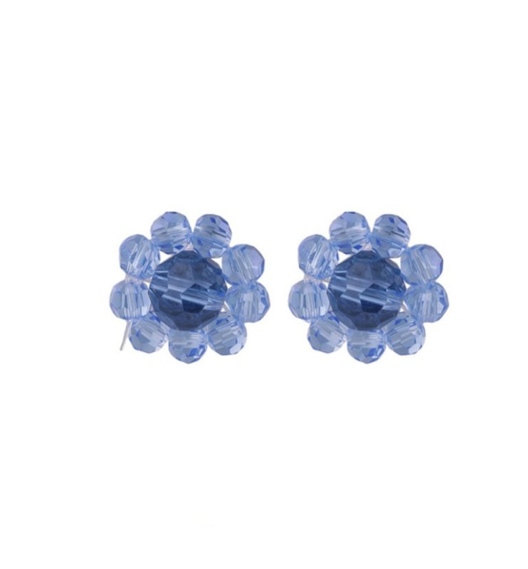 925 Silver Needle New Popular Haze Blue Earrings-Jewearrings