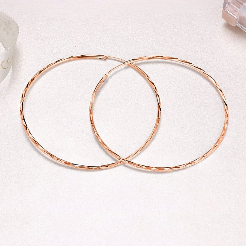 925 Sterling Silver Circle Endless Hoop Earrings as Gifts for Women-Jewearrings