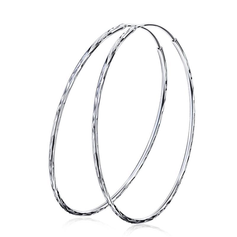 925 Sterling Silver Circle Endless Hoop Earrings as Gifts for Women-Jewearrings