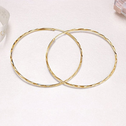 925 Sterling Silver Circle Endless Hoop Earrings as Gifts for Women-Jewearrings