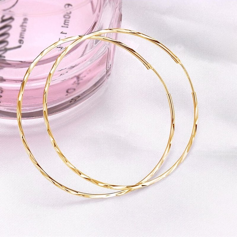 925 Sterling Silver Circle Endless Hoop Earrings as Gifts for Women-Jewearrings