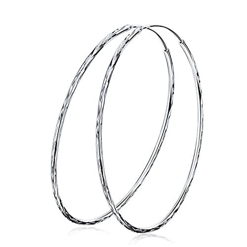 925 Sterling Silver Circle Endless Hoop Earrings as Gifts for Women-Jewearrings