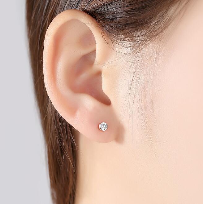 925 sterling silver earrings cute trendy gold small exquisite fine jewelry zircon earring. women's wholesale-Jewearrings