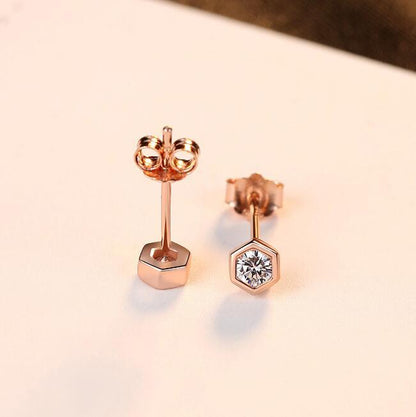 925 sterling silver earrings cute trendy gold small exquisite fine jewelry zircon earring. women's wholesale-Jewearrings