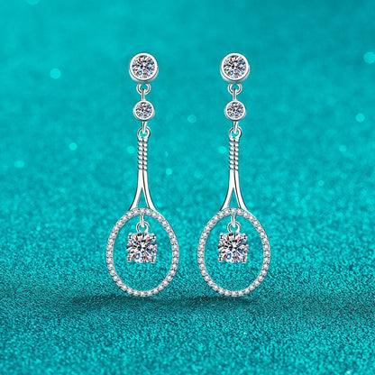 925 Sterling Silver Plated Moissanite Long Tassel Earrings-Jewearrings