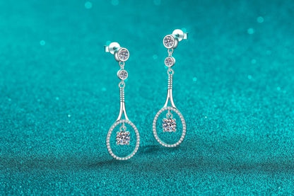 925 Sterling Silver Plated Moissanite Long Tassel Earrings-Jewearrings