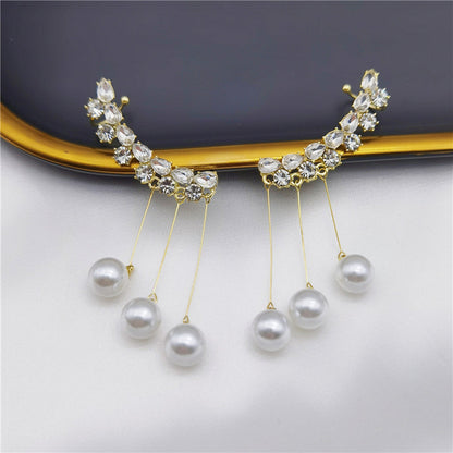 Women's New Fashion Light Luxury Long Fringed Pearl Earrings-Jewearrings