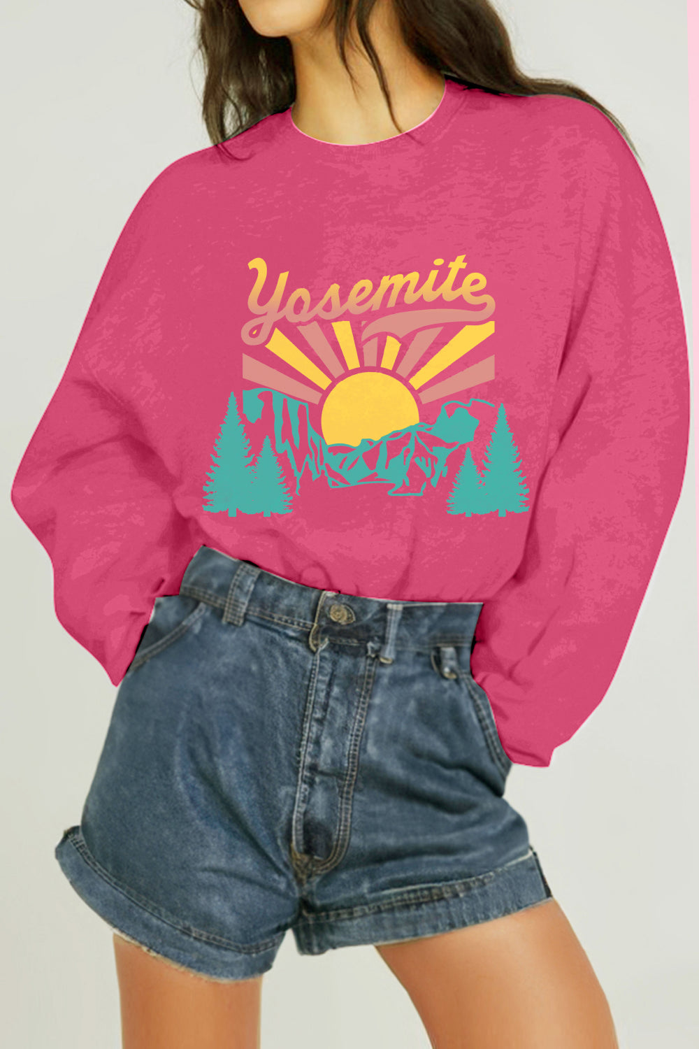 Simply Love Simply Love Full Size YOSEMITE Graphic Sweatshirt-Jewearrings