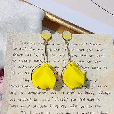 925 silver needle color drop glaze flower earrings female Japan and South Korea sweet earrings ins fashion trend personality earrings-Jewearrings