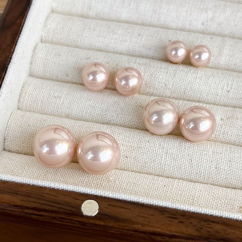 Simple And Light Luxury Fashion Champagne Pearl Earrings-Jewearrings