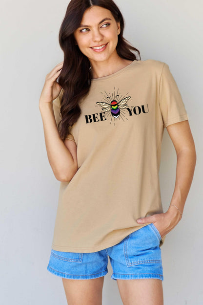 Simply Love Full Size BEE YOU Graphic T-Shirt-Jewearrings