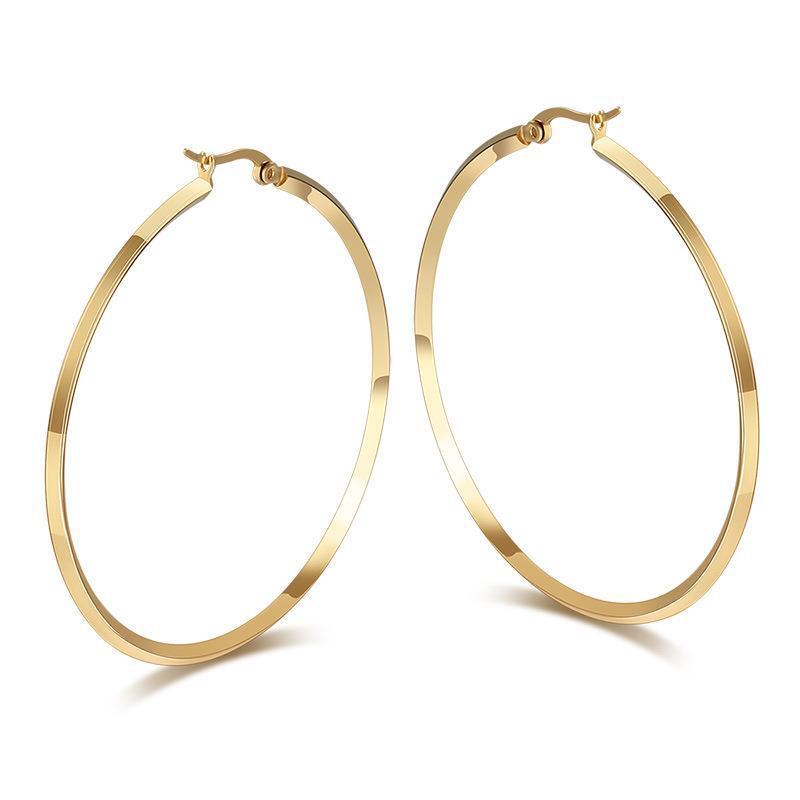 Titanium Earrings Simple Street Style Jewelry-Jewearrings