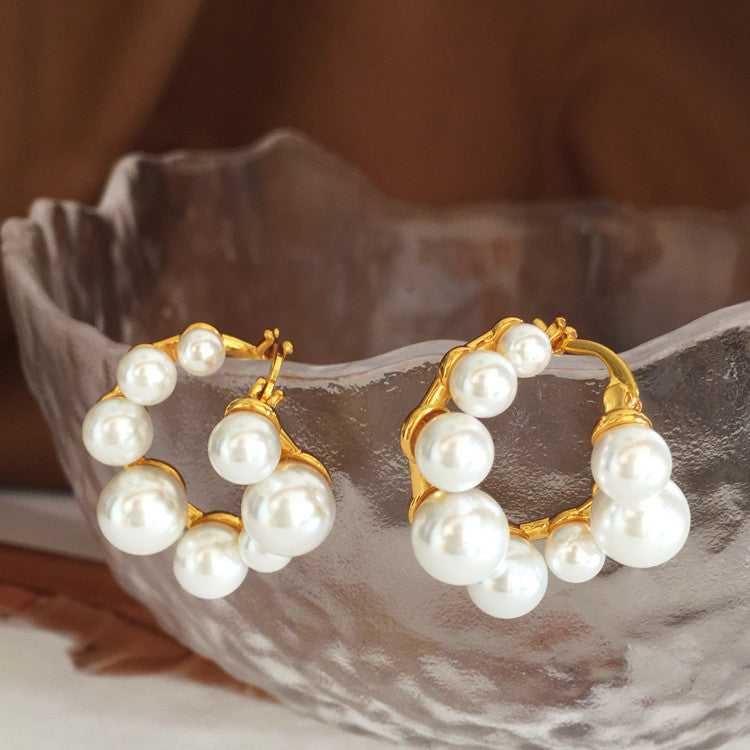 Women's Fashion Temperament Vintage Pearl Earrings-Jewearrings