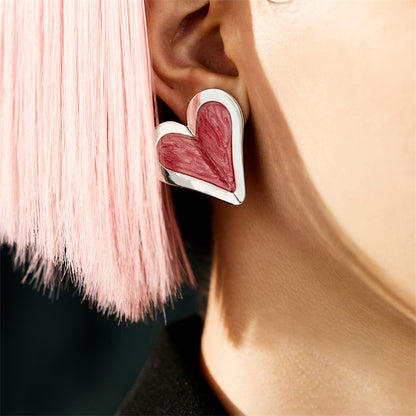 Asymmetrical Stud Sweet And Cool Girl Earrings Women-Jewearrings