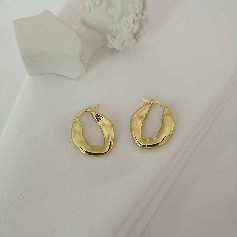 Temperament ear hoop earrings-Jewearrings