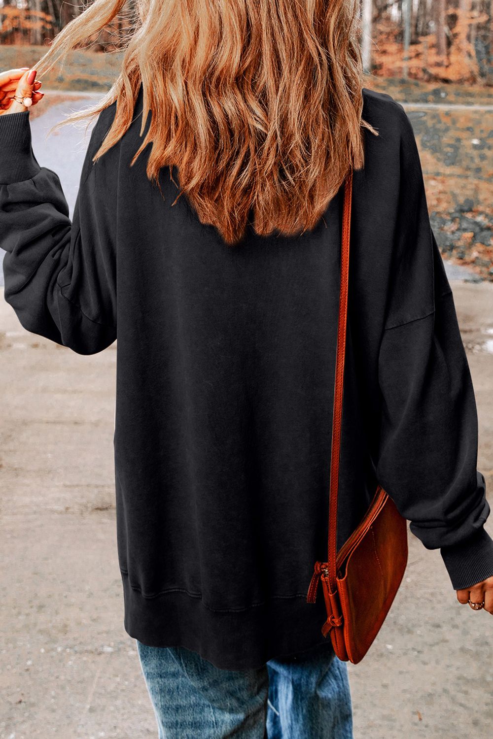 Sequin Nutcracker Long Sleeve Slit Sweatshirt-Jewearrings