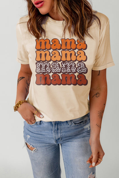 MAMA Graphic Cuffed Sleeve Tee-Jewearrings