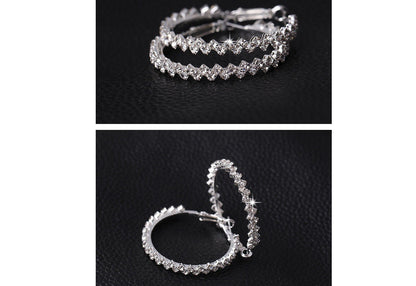 Inner Light Crystal Hoop Earrings-Jewearrings