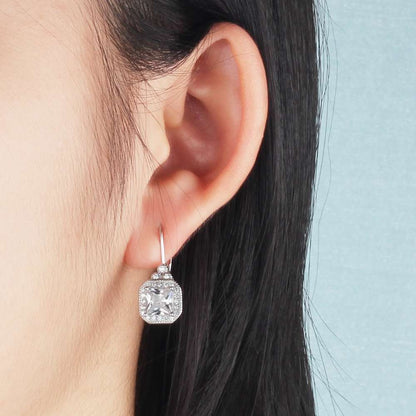 s925 sterling silver rhinestone earrings-Jewearrings