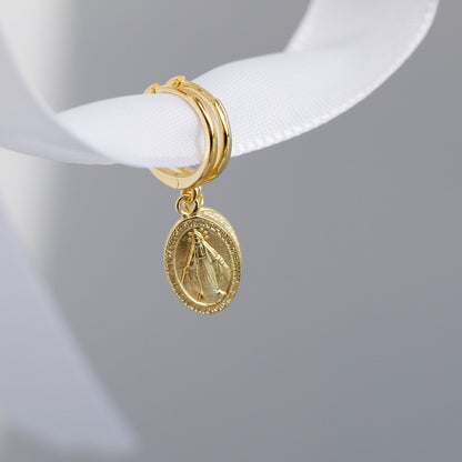 100% 925 Golden earrings sterling silver earrings-Jewearrings