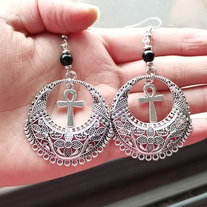 Temperament Cross Earrings Bohemia Ethnic-Jewearrings