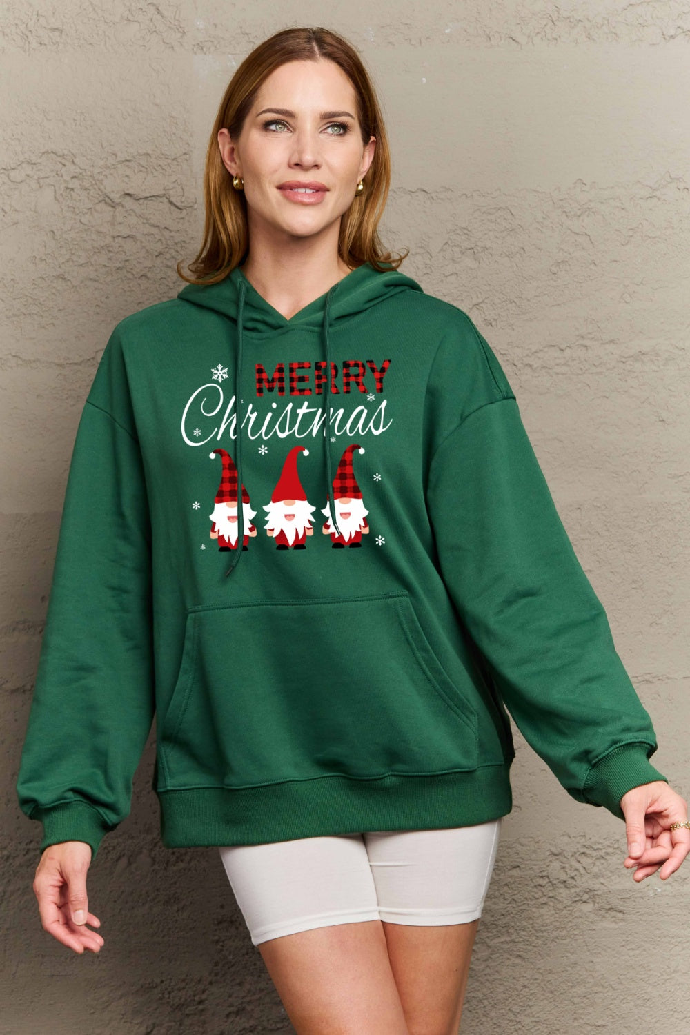 Simply Love Full Size MERRY CHRISTMAS Graphic Hoodie-Jewearrings