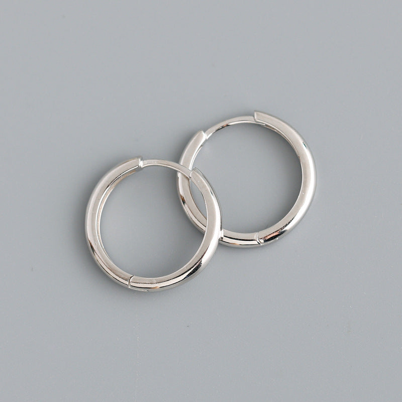 Women's Sterling Silver Ear Buckle Earrings-Jewearrings