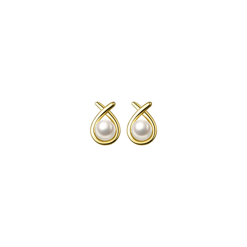 Women's Fashion Drop Shaped Pearl Earrings-Jewearrings