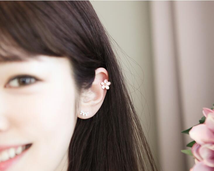 Fashion Simple S925 Sterling Silver Flower Earrings-Jewearrings