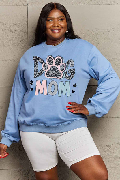 Simply Love Simply Love Full Size DOG MOM Graphic Sweatshirt-Jewearrings