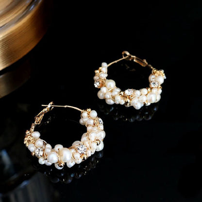 Water Pearl Temperament Girl Earrings-Jewearrings