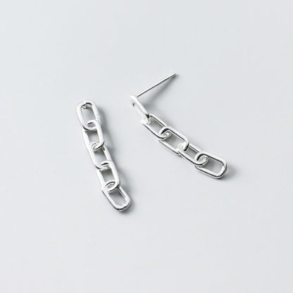 Silver Korean Style Simple And Stylish Design Earrings Sweet-Jewearrings