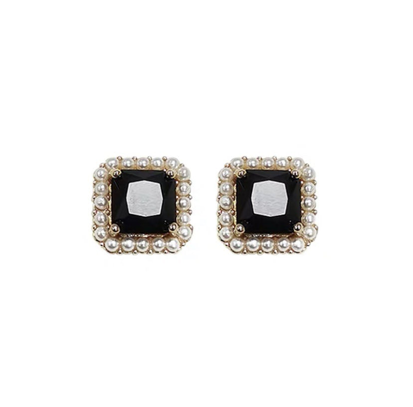 Mini Pearl Harbor Style Elegant Vintage Stud Earrings-Jewearrings